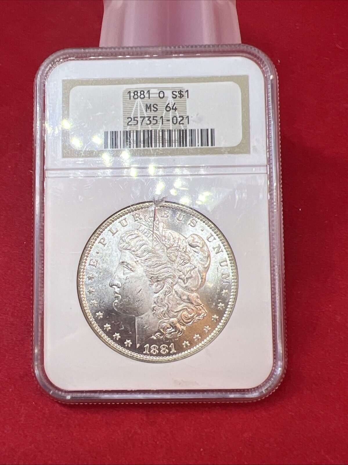 1881 O $1 Morgan Silver Dollar Coin NGC MS64 Choice BU UNC Certified Used Slab