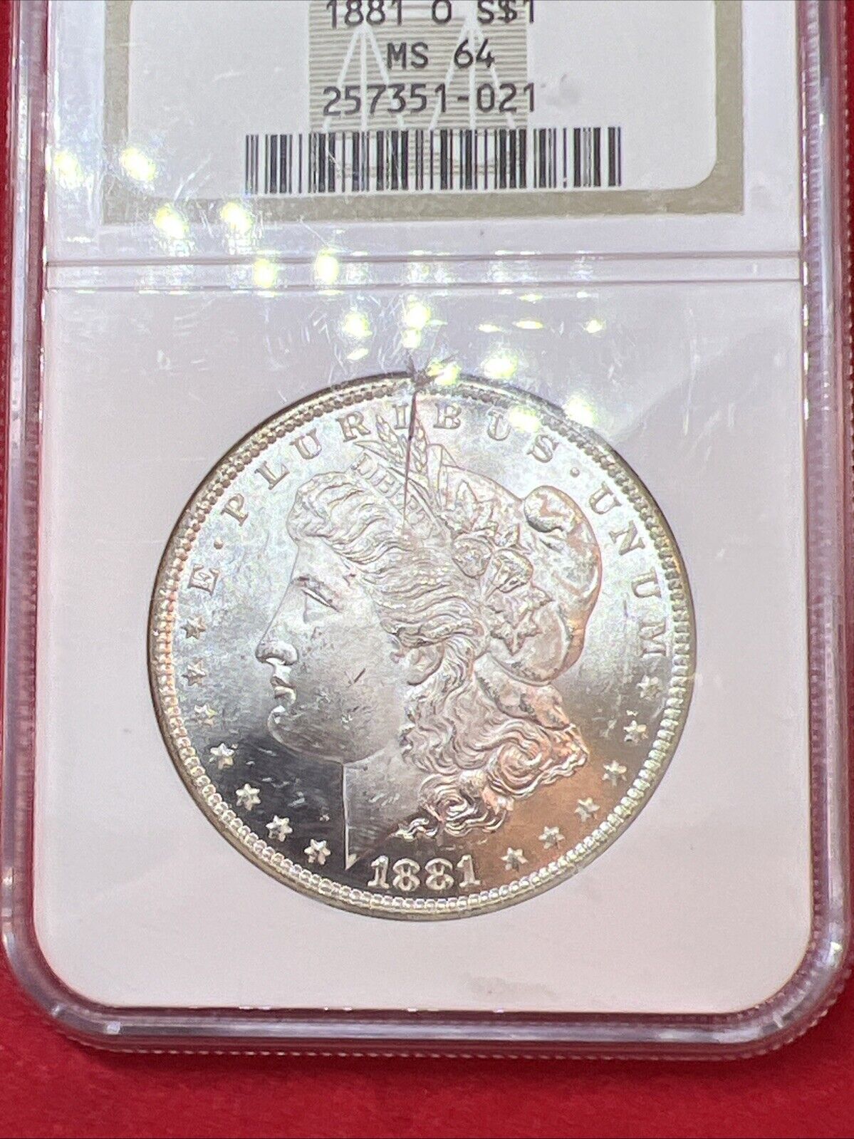 1881 O $1 Morgan Silver Dollar Coin NGC MS64 Choice BU UNC Certified Used Slab