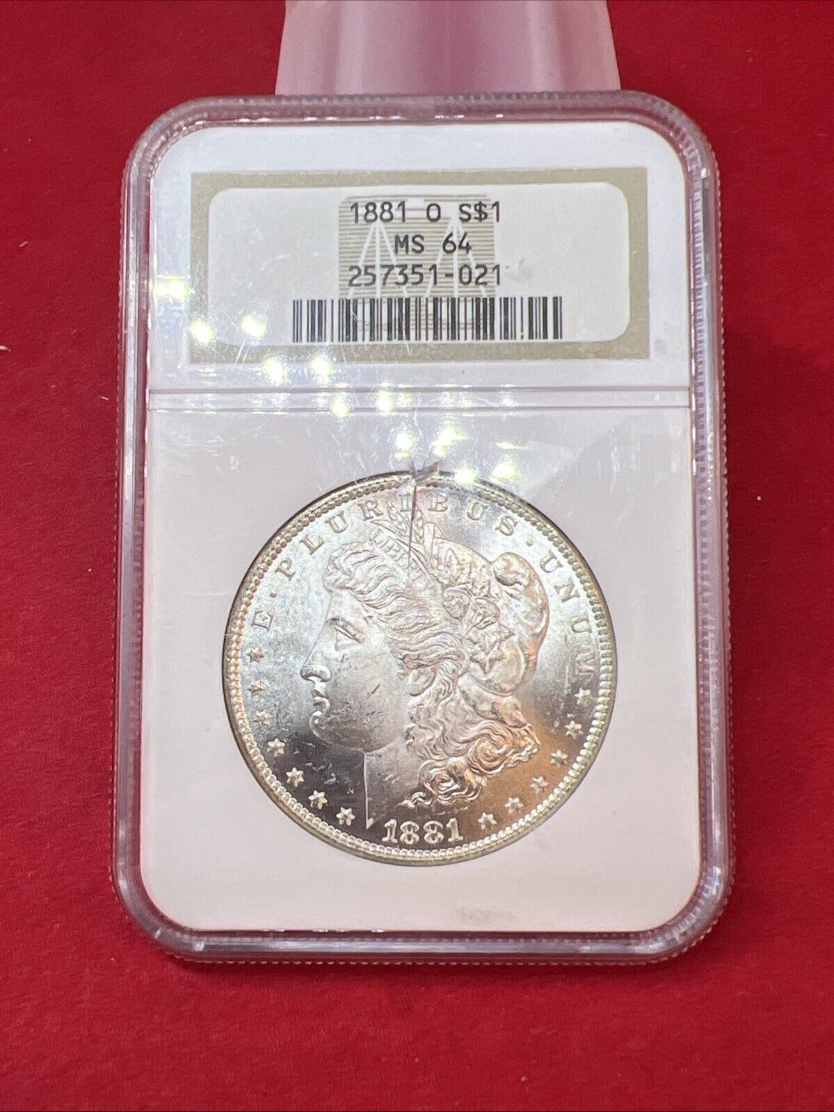 1881 O $1 Morgan Silver Dollar Coin NGC MS64 Choice BU UNC Certified Used Slab