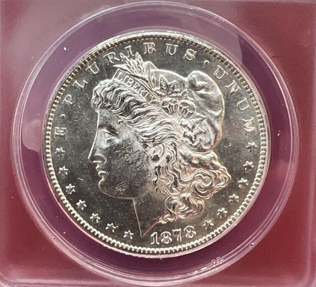 1878 S Morgan Silver Dollar ANACS MS61 PL Proof Like - Stunning!