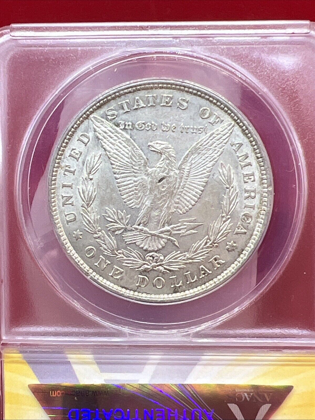 1878 P $1 Morgan Silver Dollar ANACS AU55 8TF Tair Feathers Variety AU Certified