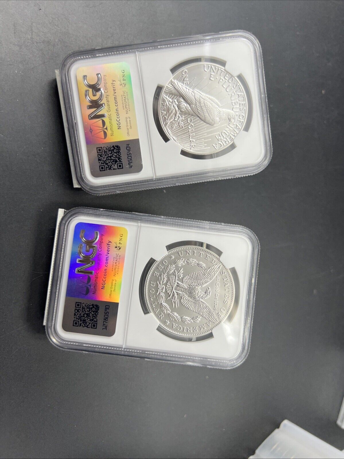 2023 US Two Coin SET Morgan & Peace Silver Dollar Coins NGC MS70 Early Releases