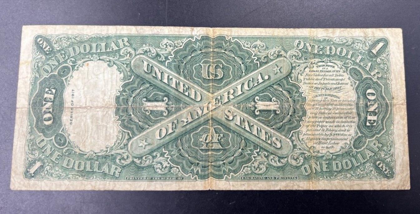 1917 $1 Legal Tender FR 39 Speelman & White Sawhorse US Note Large Bill Fine Cir