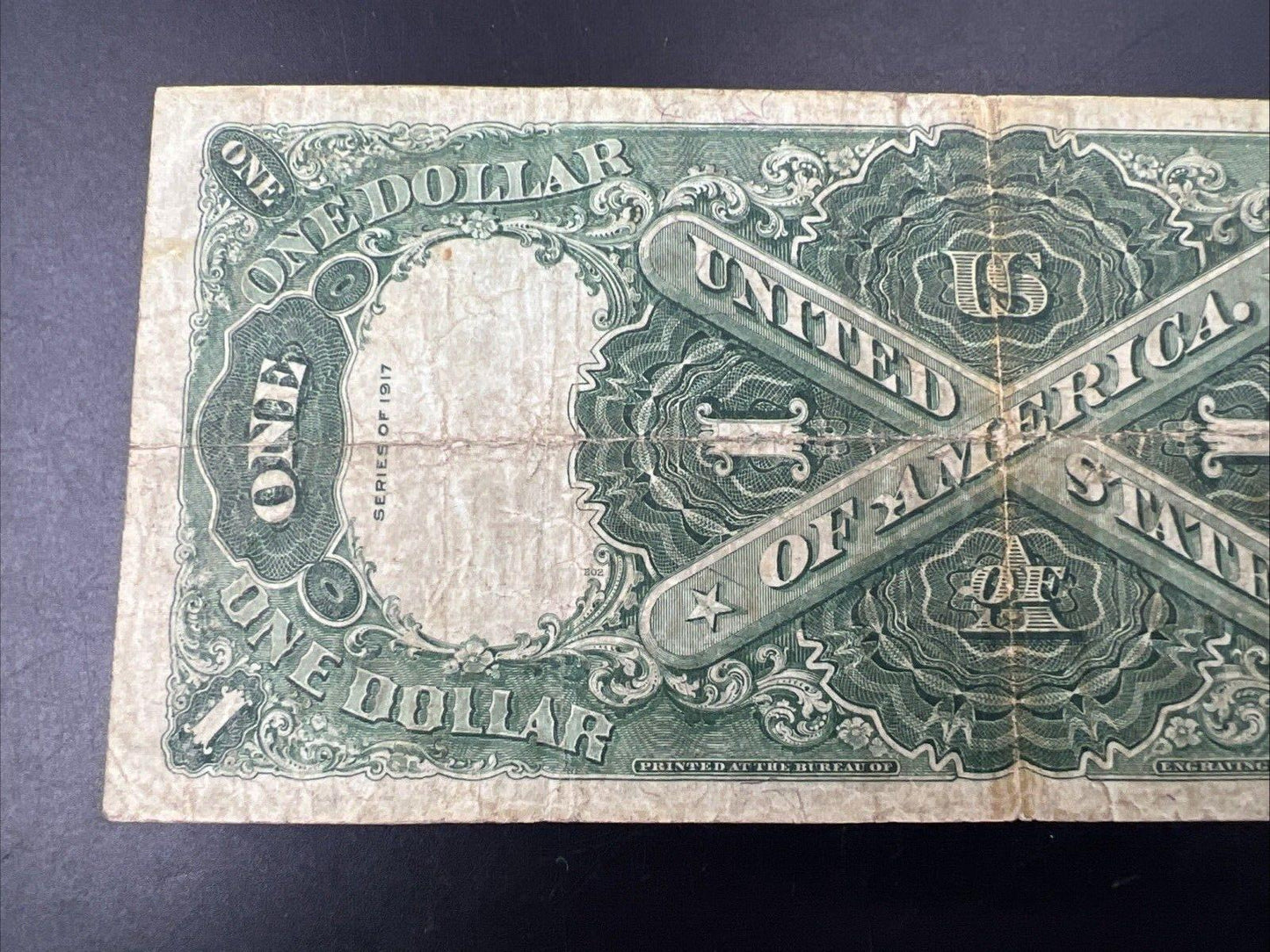 1917 $1 Legal Tender FR 39 Speelman & White Sawhorse US Note Large Bill Fine Cir