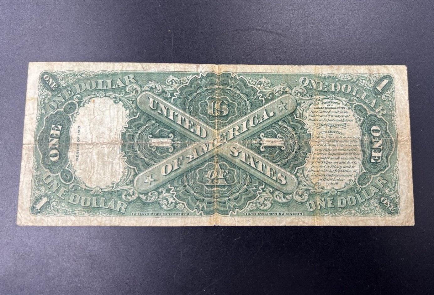 1917 $1 Legal Tender FR 39 Speelman & White Sawhorse US Note Large Bill Fine Cir