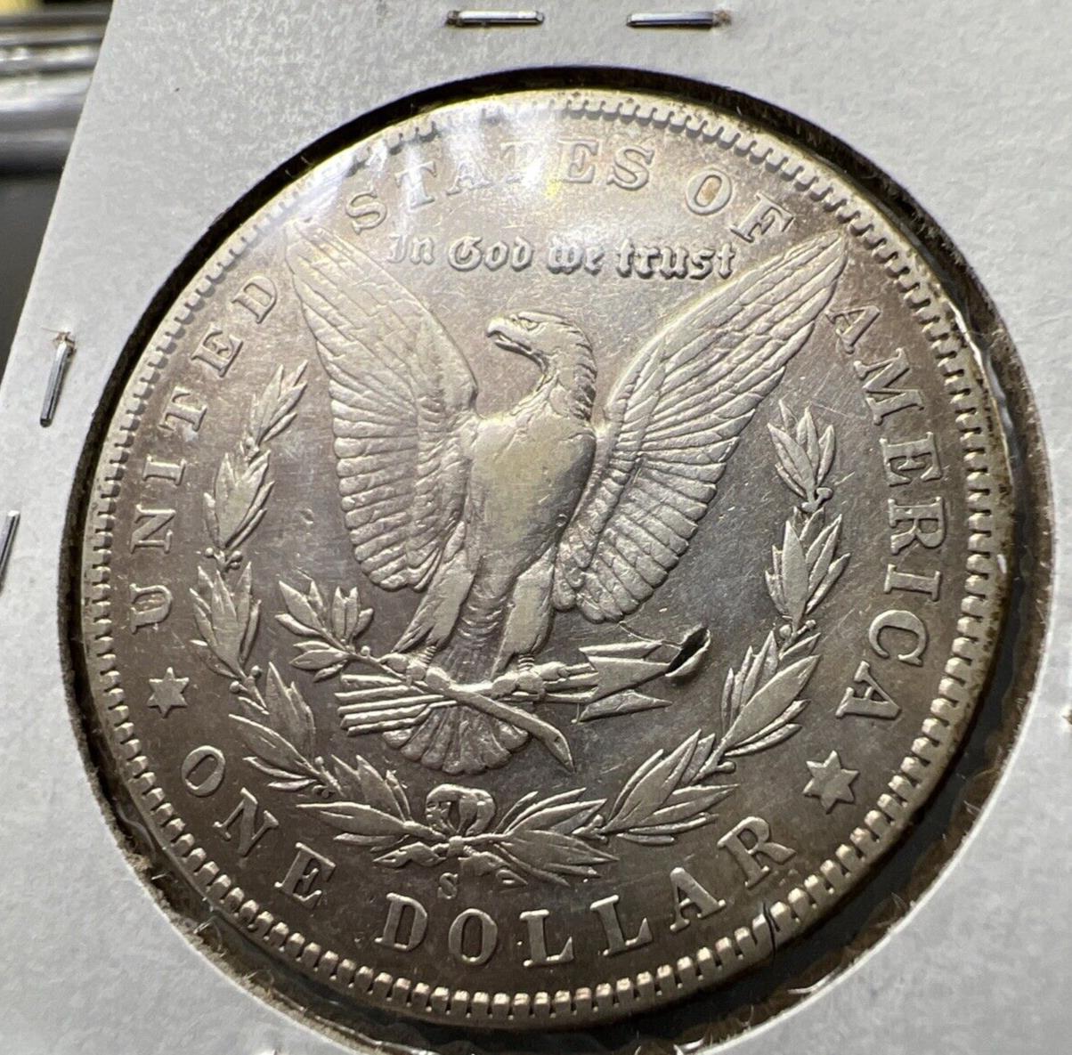 1904 S $1 Morgan Silver Dollar Coin XF Details Reverse Damage