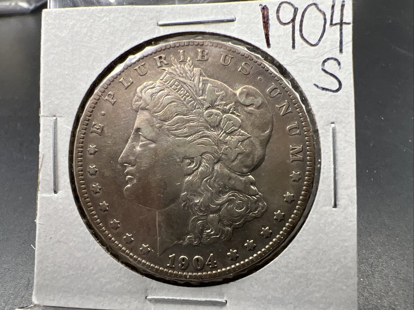 1904 S $1 Morgan Silver Dollar Coin XF Details Reverse Damage