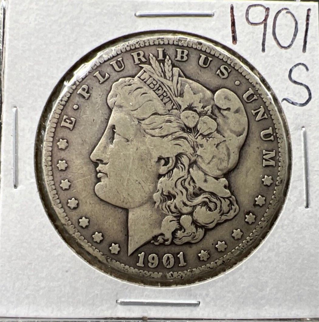 1901 S $1 Morgan Silver Dollar Coin Choice VG Very Good Circ