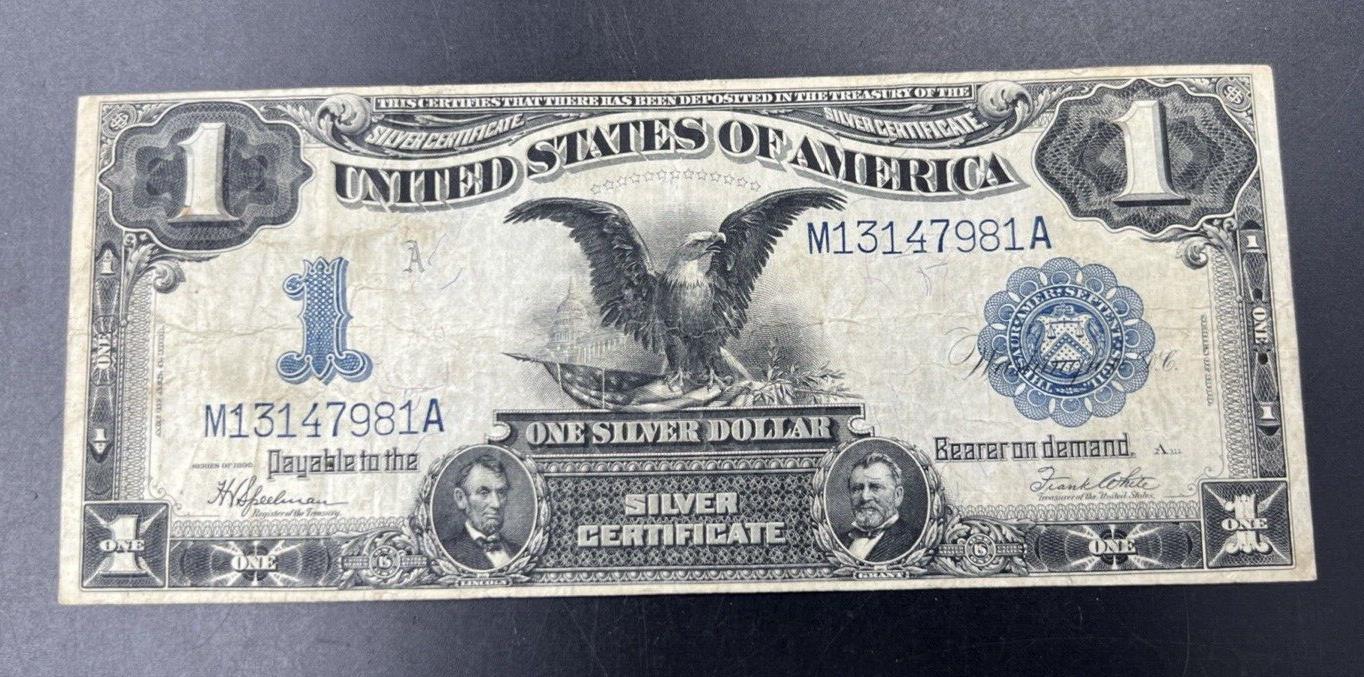 1899 $1 Dollar Black Eagle Silver Certificate Note Speelman & White Choice Fine