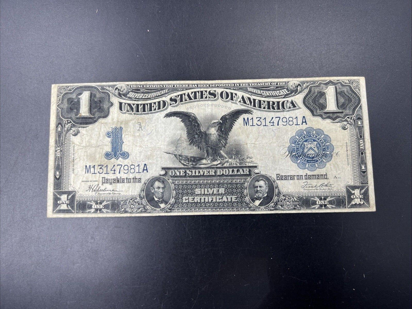 1899 $1 Dollar Black Eagle Silver Certificate Note Speelman & White Choice Fine