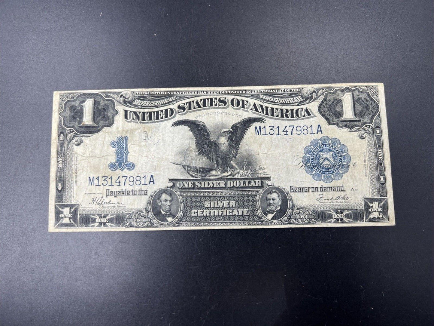 1899 $1 Dollar Black Eagle Silver Certificate Note Speelman & White Choice Fine