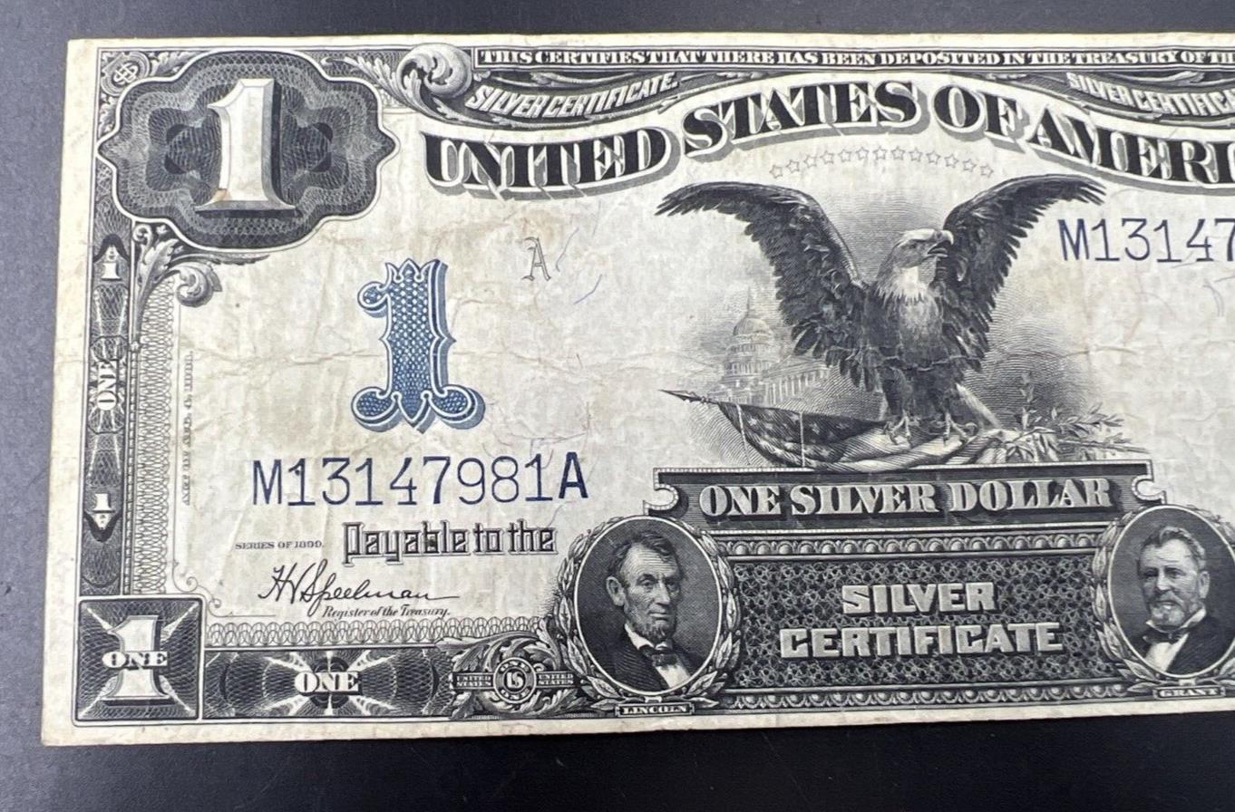 1899 $1 Dollar Black Eagle Silver Certificate Note Speelman & White Choice Fine