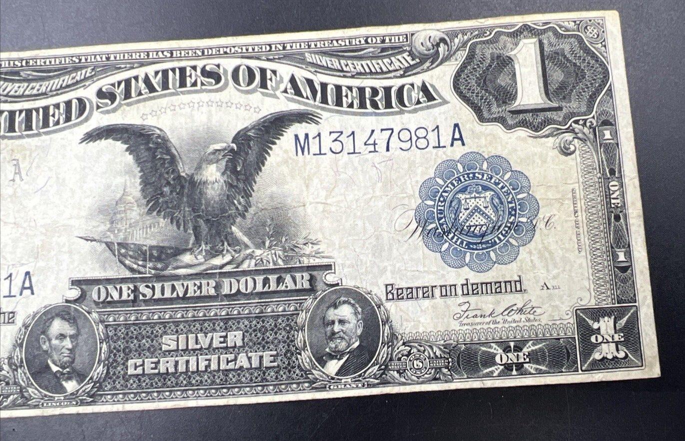 1899 $1 Dollar Black Eagle Silver Certificate Note Speelman & White Choice Fine