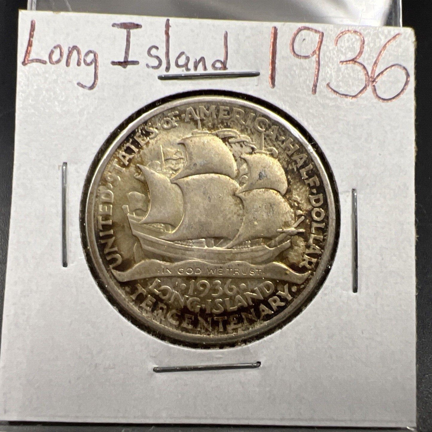 1936 Long Island Classic Commemorative 50c Half Dollar CH AU Nice Toning Toner