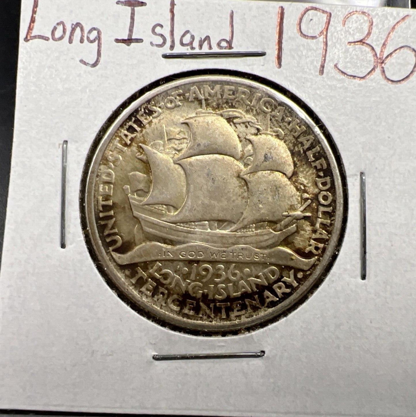 1936 Long Island Classic Commemorative 50c Half Dollar CH AU Nice Toning Toner