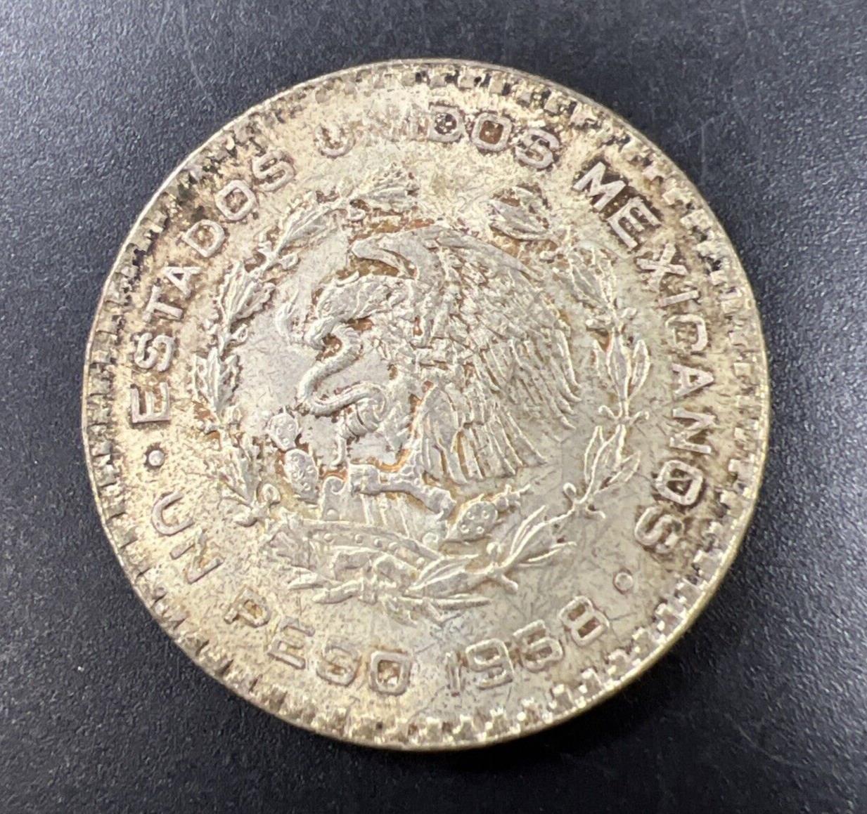 1958 Mo UN 1 Peso Coin Mexico Choice AU About UNC Nice Toning Toner