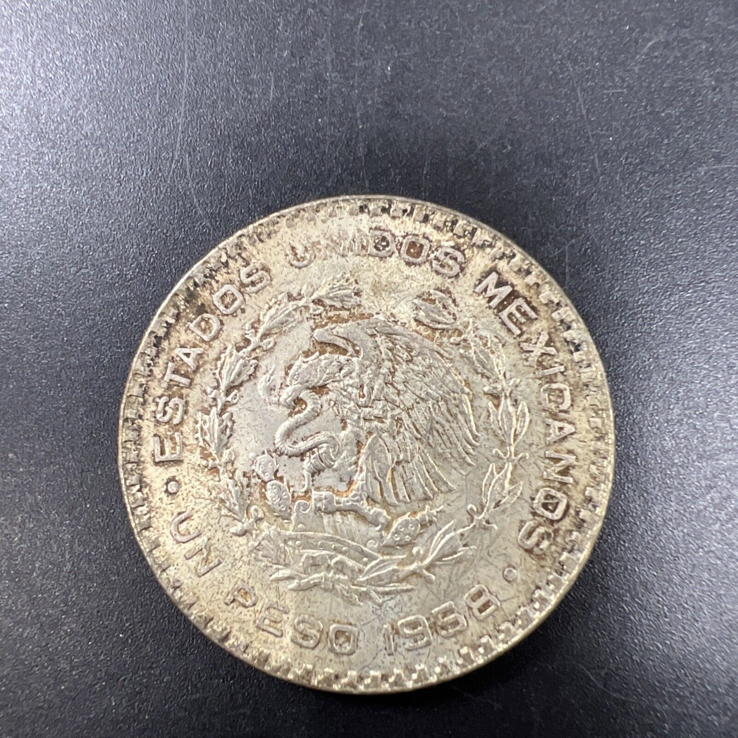 1958 Mo UN 1 Peso Coin Mexico Choice AU About UNC Nice Toning Toner