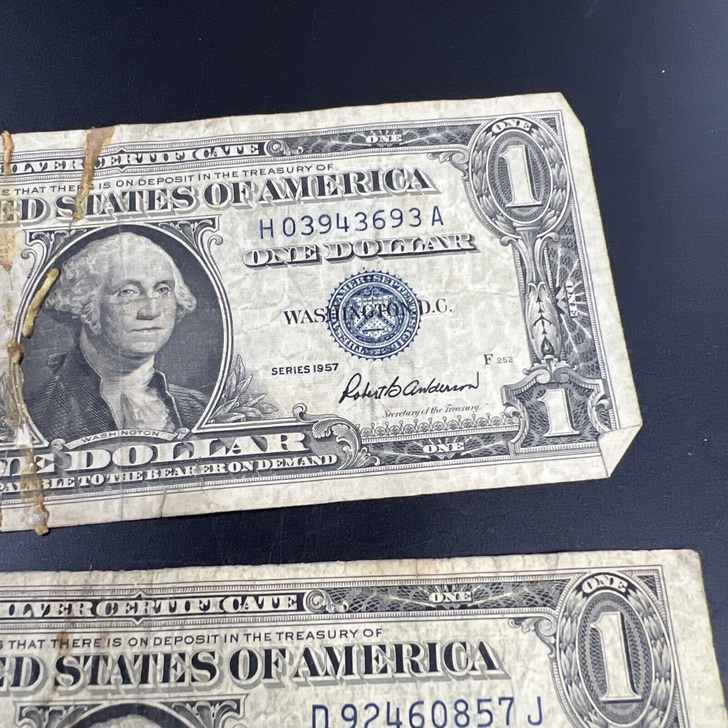 Lot of 5 Cull Very Circulated Small $1 One Dollar Blue Seal Silver Certificates
