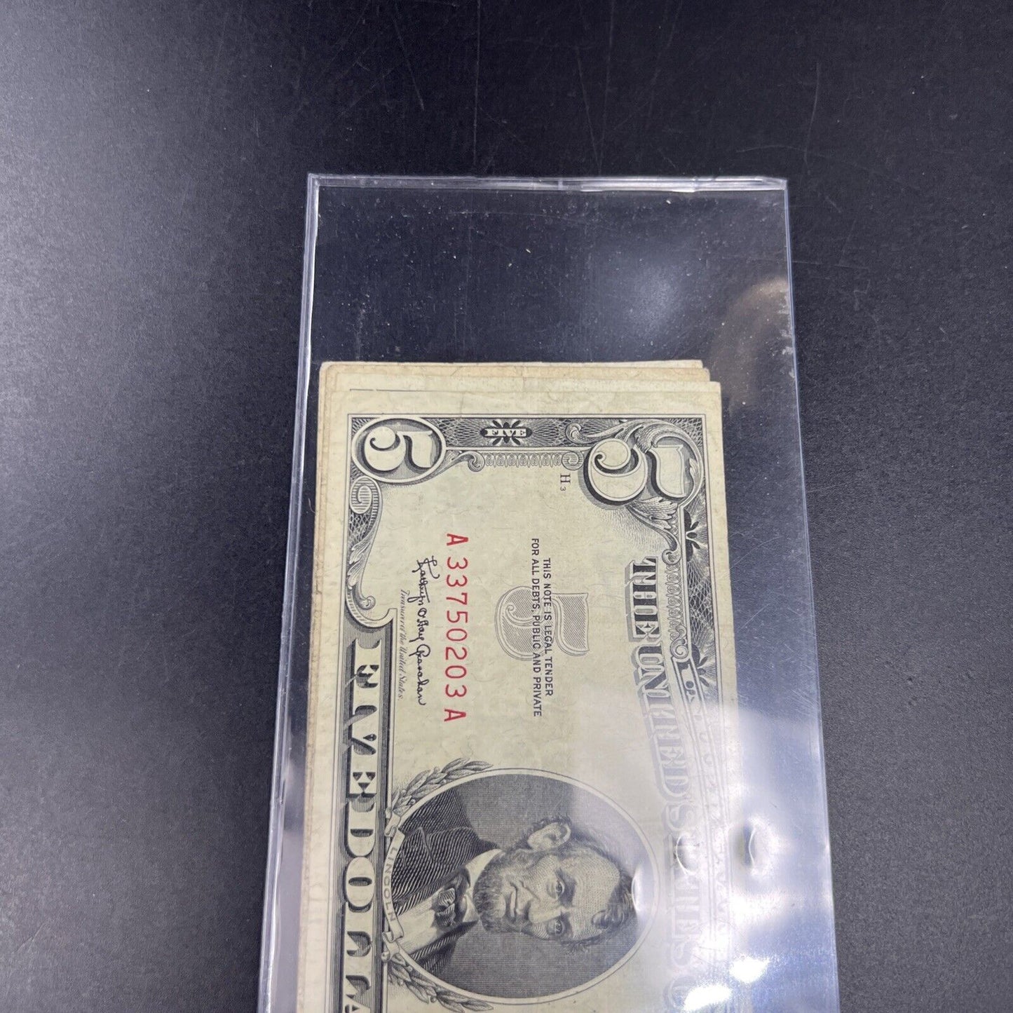 Lot of 5 1963 $5 Five Dollar Legal Tender Note Bills Circulated Conditions #203