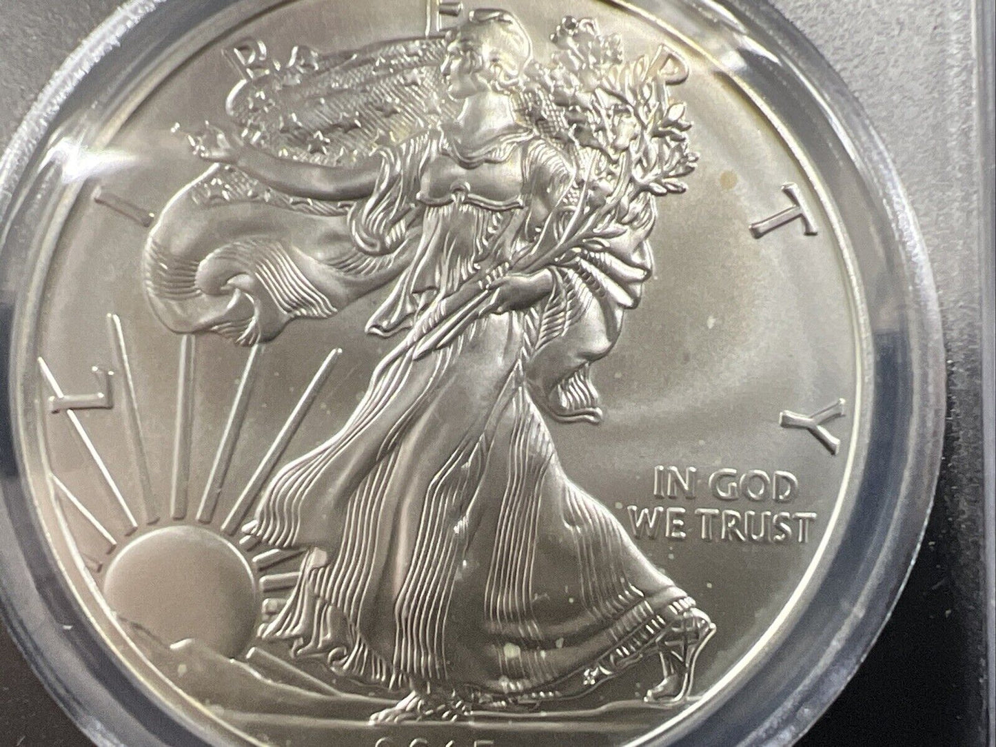 2015 W Burnished 1 Oz American Silver Eagle ASE PCGS SP70 First Strike w/ Box