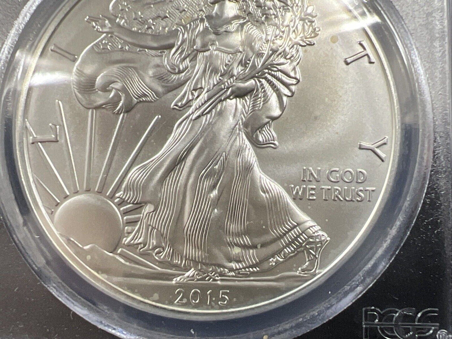 2015 W Burnished 1 Oz American Silver Eagle ASE PCGS SP70 First Strike w/ Box