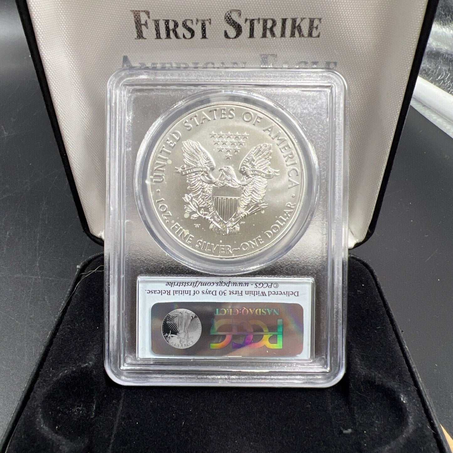 2015 W Burnished 1 Oz American Silver Eagle ASE PCGS SP70 First Strike w/ Box