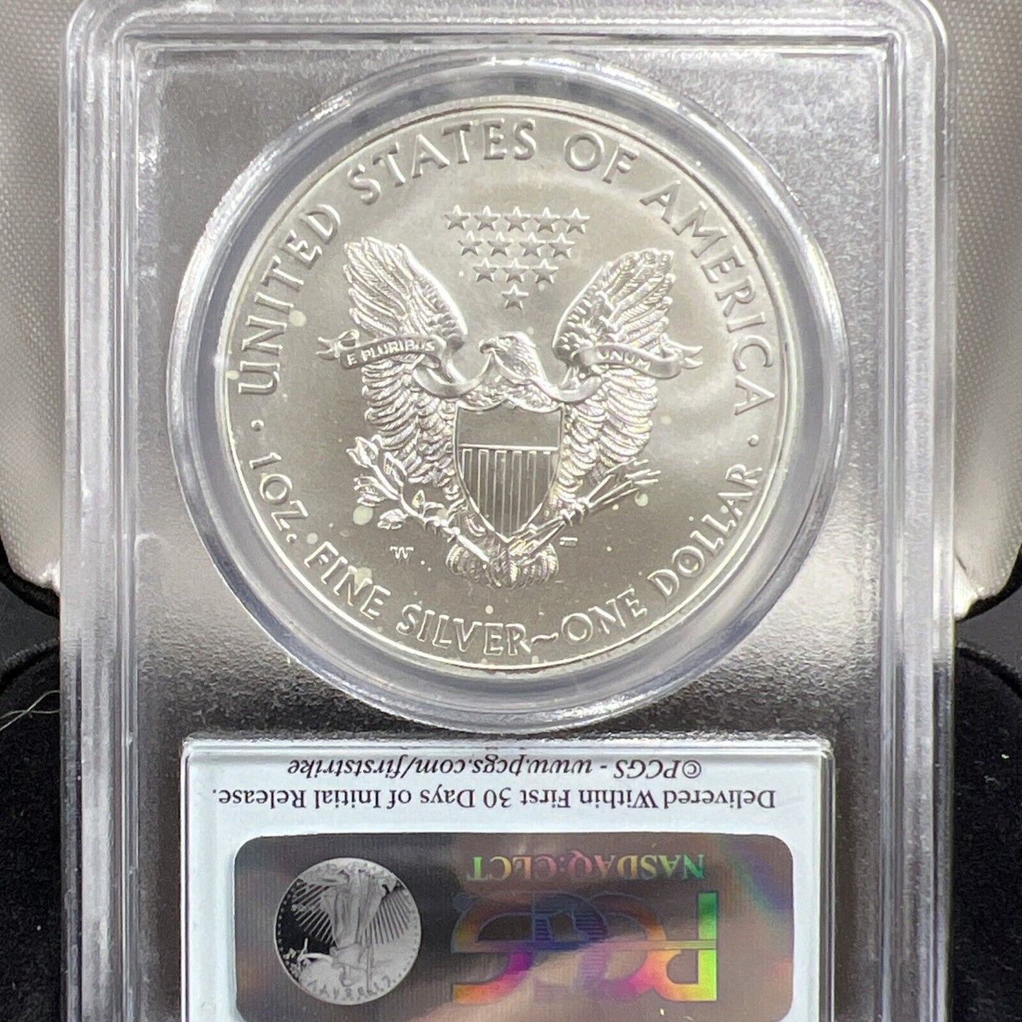 2015 W Burnished 1 Oz American Silver Eagle ASE PCGS SP70 First Strike w/ Box