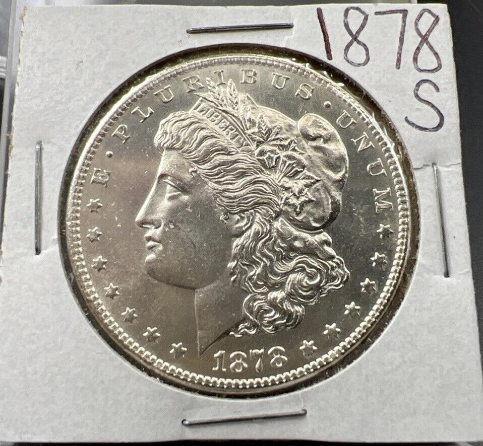 1878 S $1 Morgan Silver Dollar Coin CH BU UNC Uncirculated PL Obverse