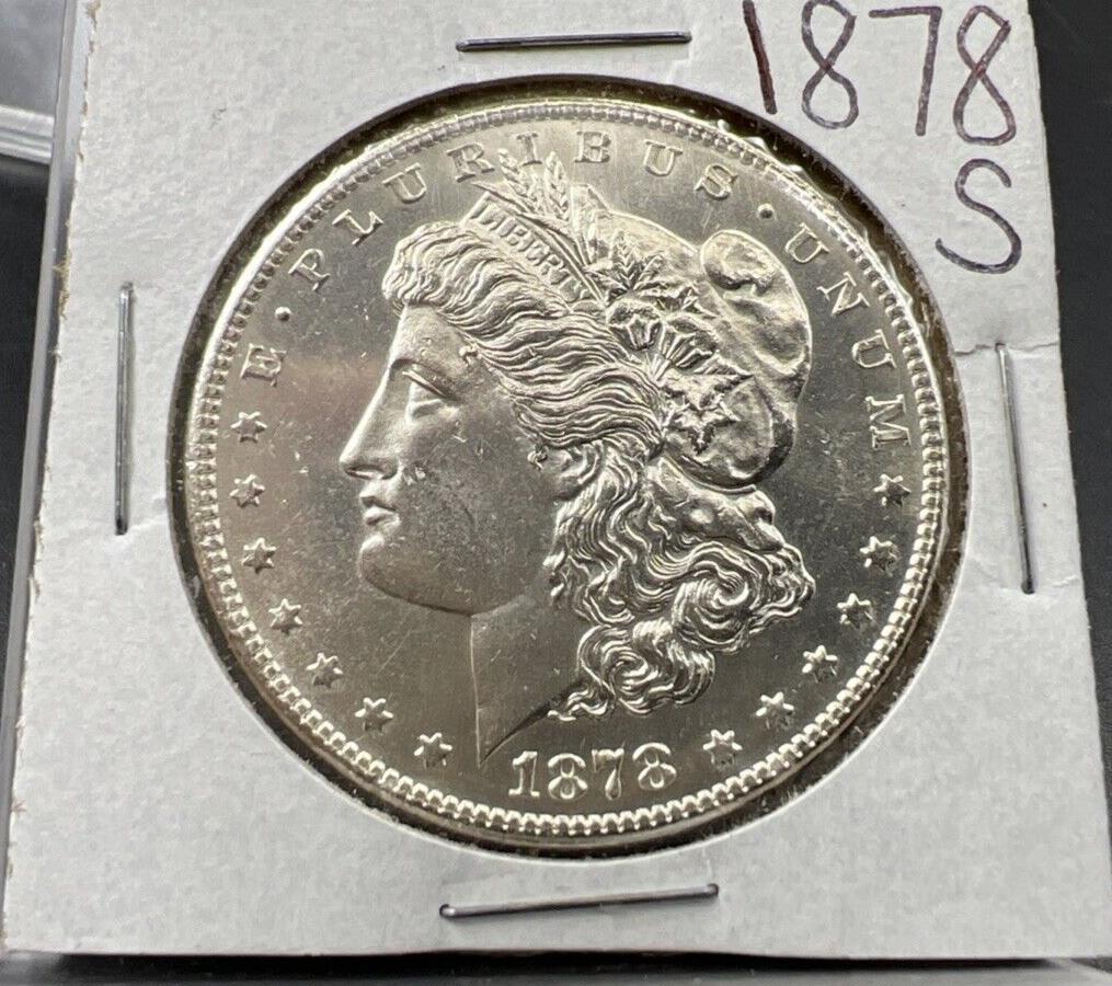 1878 S $1 Morgan Silver Dollar Coin CH BU UNC Uncirculated PL Obverse