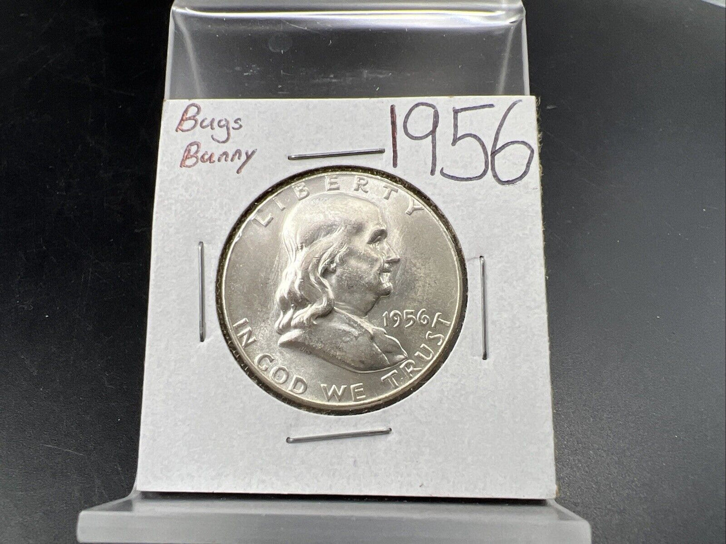 1956 P Franklin Half Dollar Choice BU UNC Bugs Bunny Variety FS-401