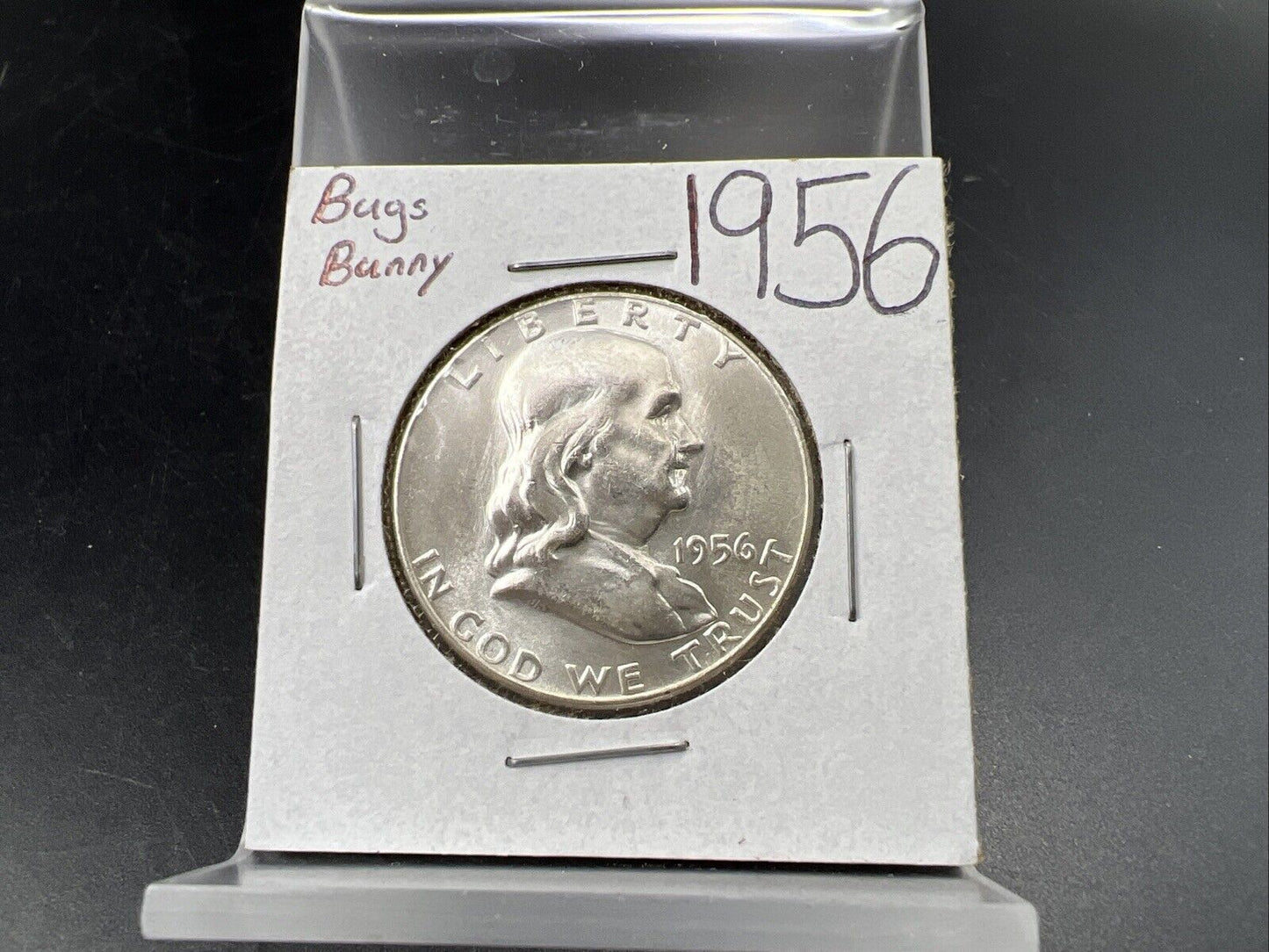 1956 P Franklin Half Dollar Choice BU UNC Bugs Bunny Variety FS-401