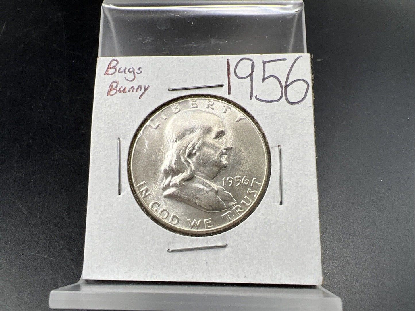 1956 P Franklin Half Dollar Choice BU UNC Bugs Bunny Variety FS-401