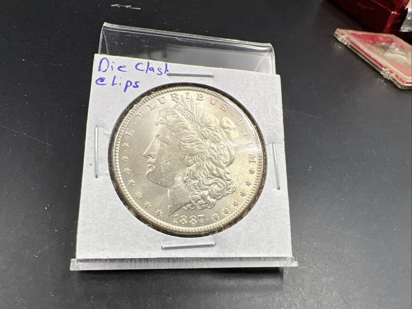 1887 P $1 Morgan Silver Dollar Coin Clashed Die Vam BU Unc Uncirculated