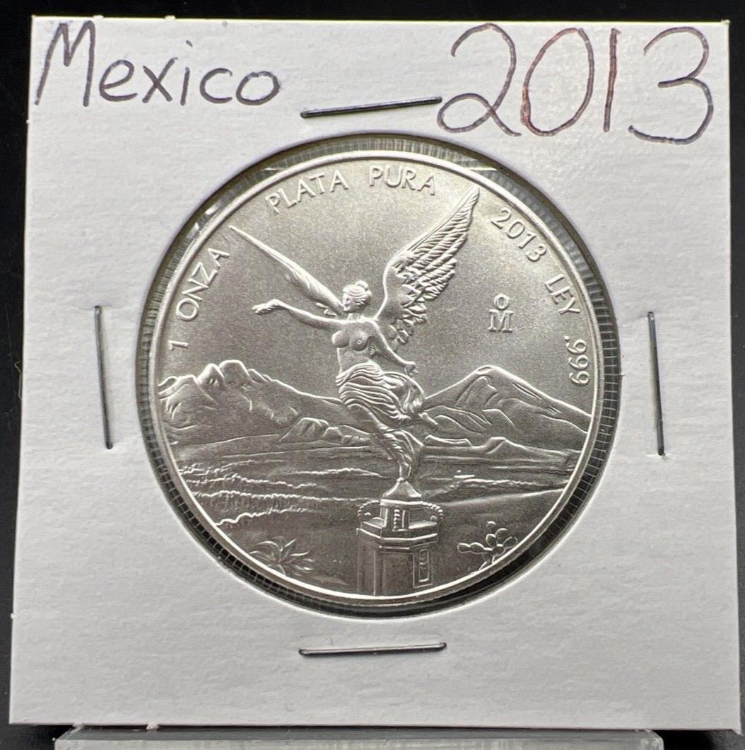 2013 Mo 1 oz Onza Mexico Libertad Gem BU UNC Ley .999 Plata Pura