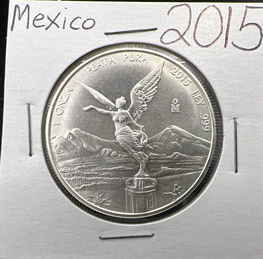 2015 Mo 1 oz Onza Mexico Libertad Gem BU UNC Ley .999 Plata Pura