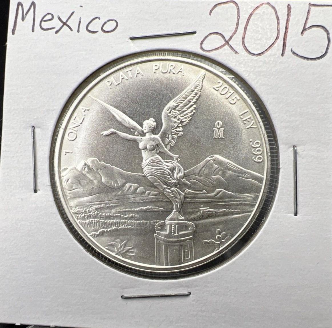 2015 Mo 1 oz Onza Mexico Libertad Gem BU UNC Ley .999 Plata Pura