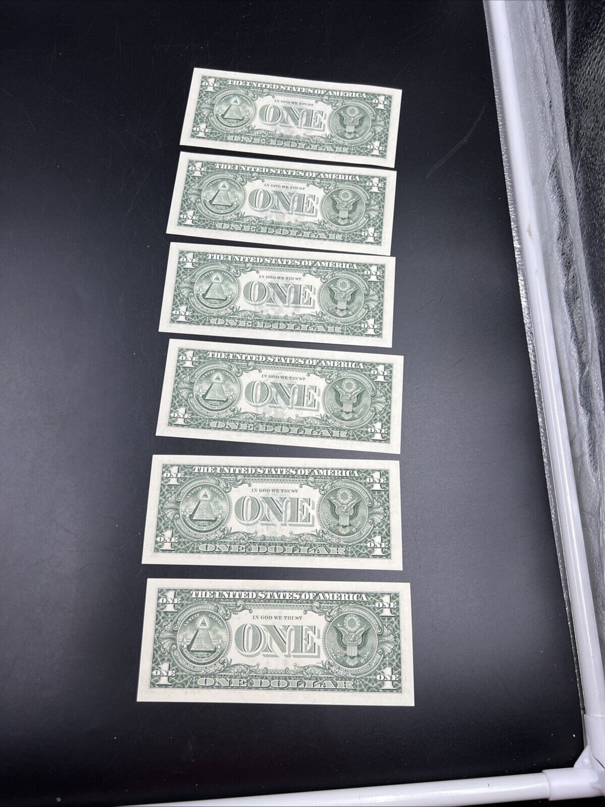 Lot of 6 * Star 1999 FRN $1 One Dollar Federal Reserve Note UNC Details