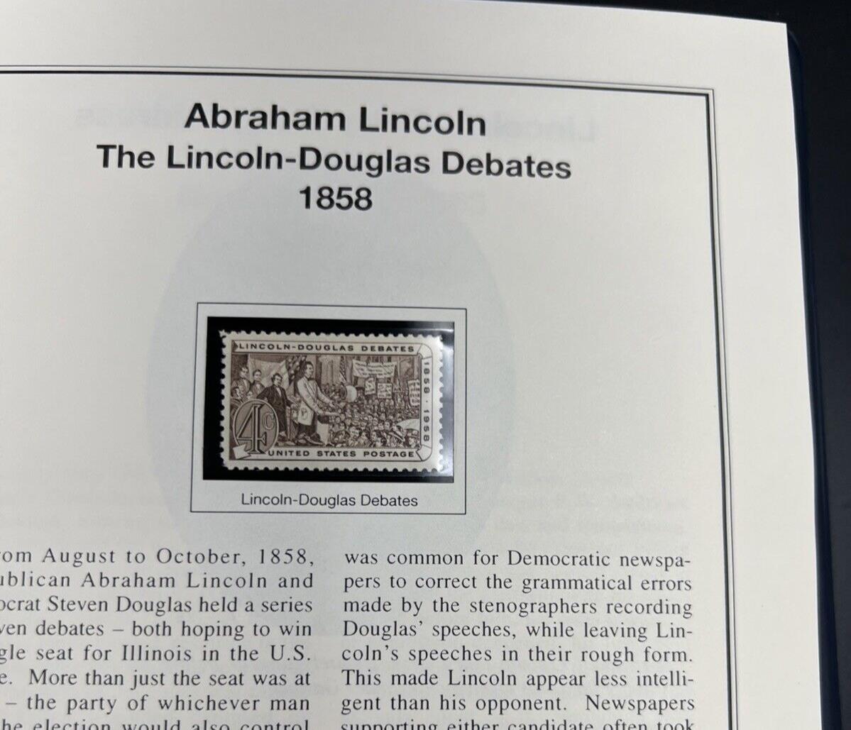 The Abraham Lincoln Coin and Stamp Collection set with Silver Dollar Stamps +