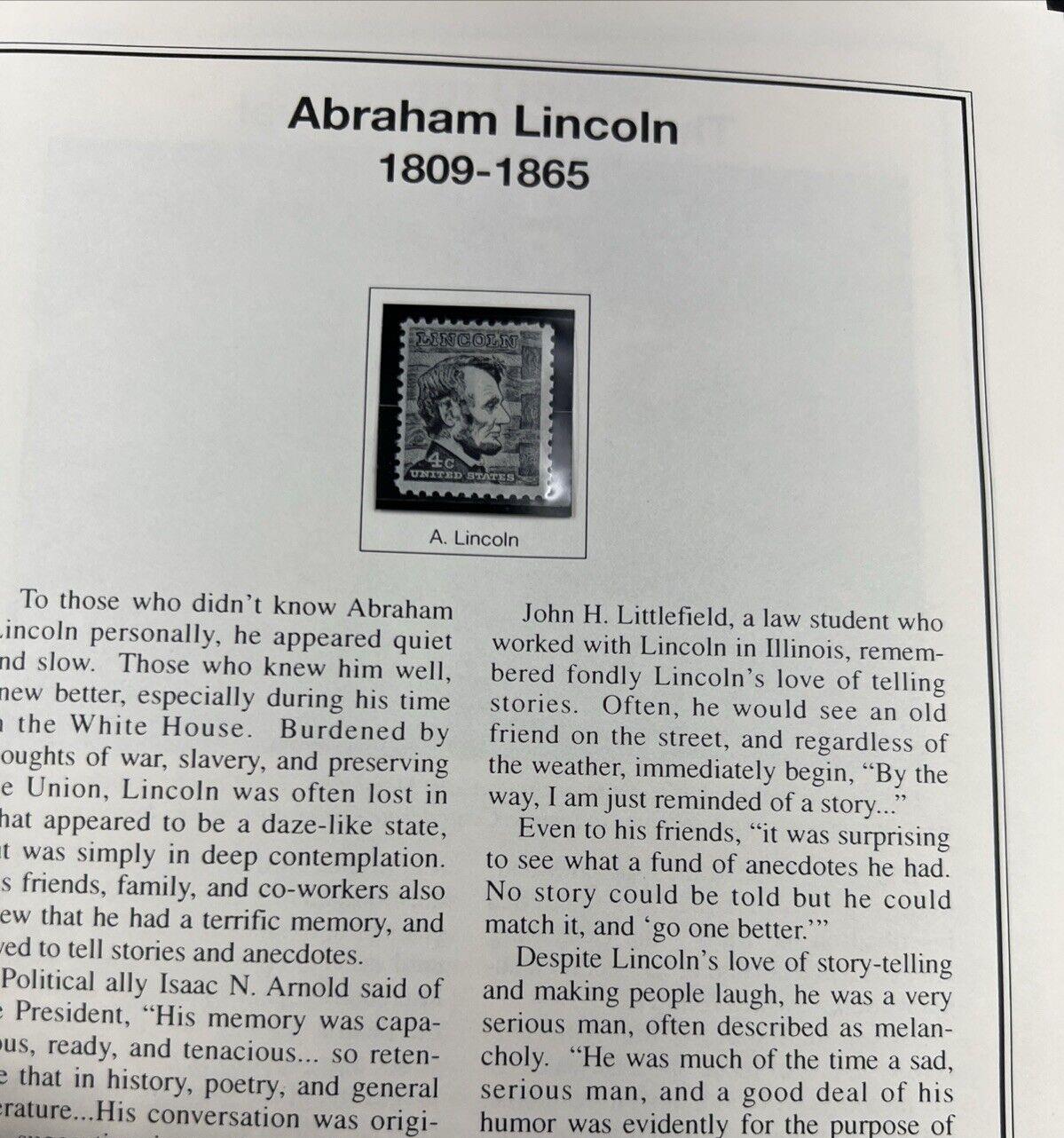 The Abraham Lincoln Coin and Stamp Collection set with Silver Dollar Stamps +