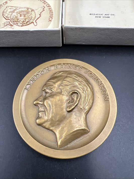 1965 Lyndon B Johnson Inaugural Medal w/ Box & COA