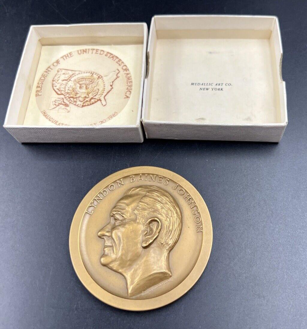 1965 Lyndon B Johnson Inaugural Medal w/ Box & COA