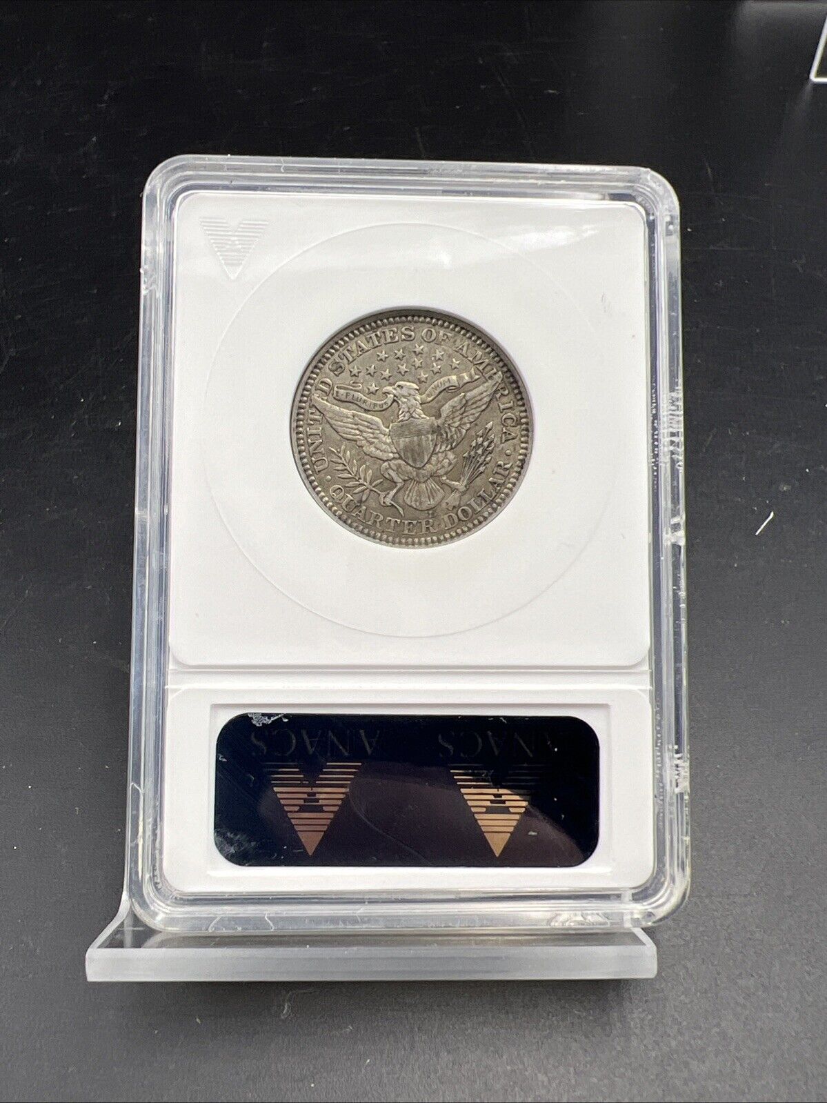 1916 D/D 25c Barber Silver Quarter Denver RPM Variety ANACS AU50