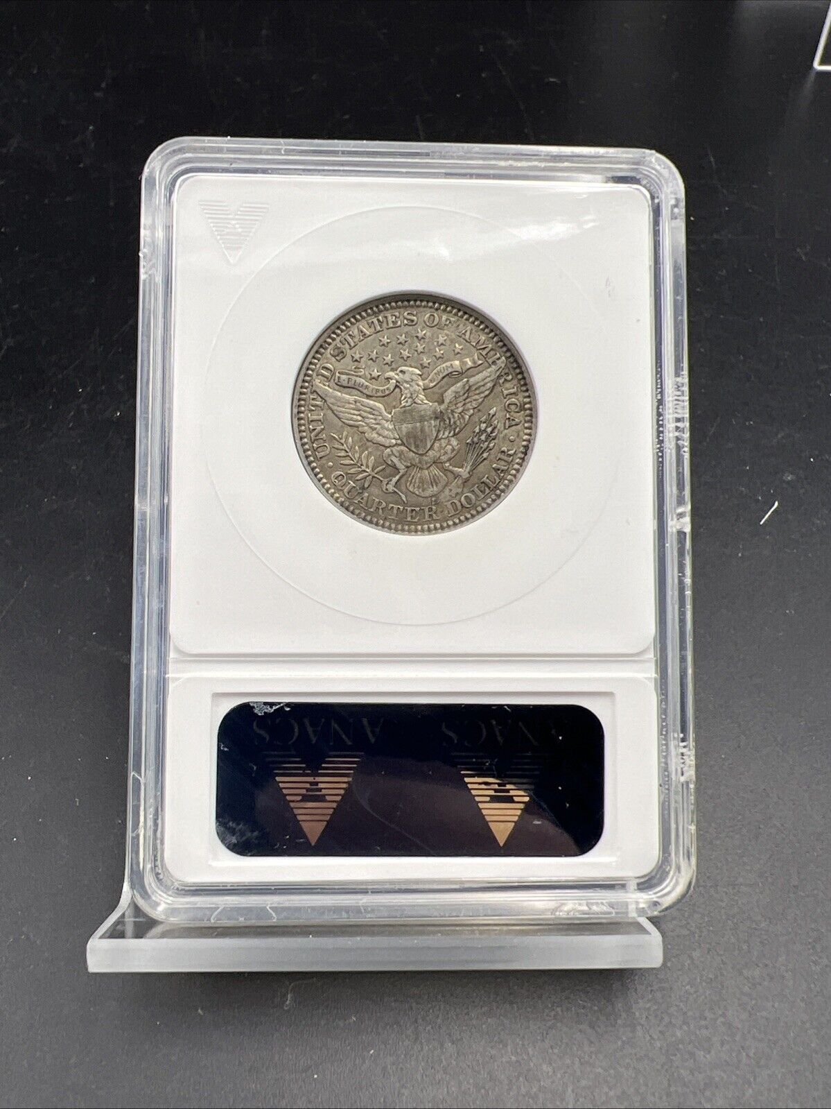 1916 D/D 25c Barber Silver Quarter Denver RPM Variety ANACS AU50