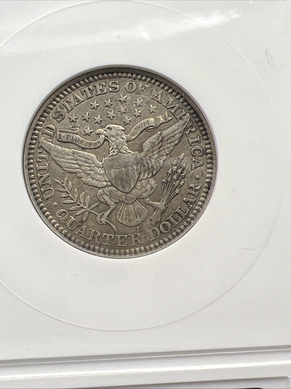 1916 D/D 25c Barber Silver Quarter Denver RPM Variety ANACS AU50