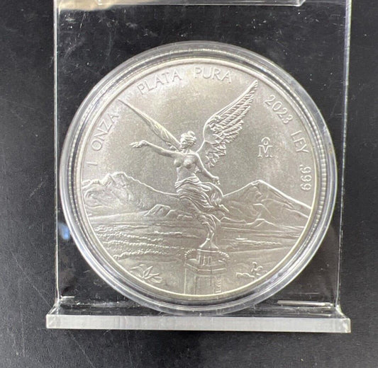 2023 Mo 1 oz Onza Mexico Libertad ULTRA Gem BU UNC Ley .999 Plata Pura in Capsul