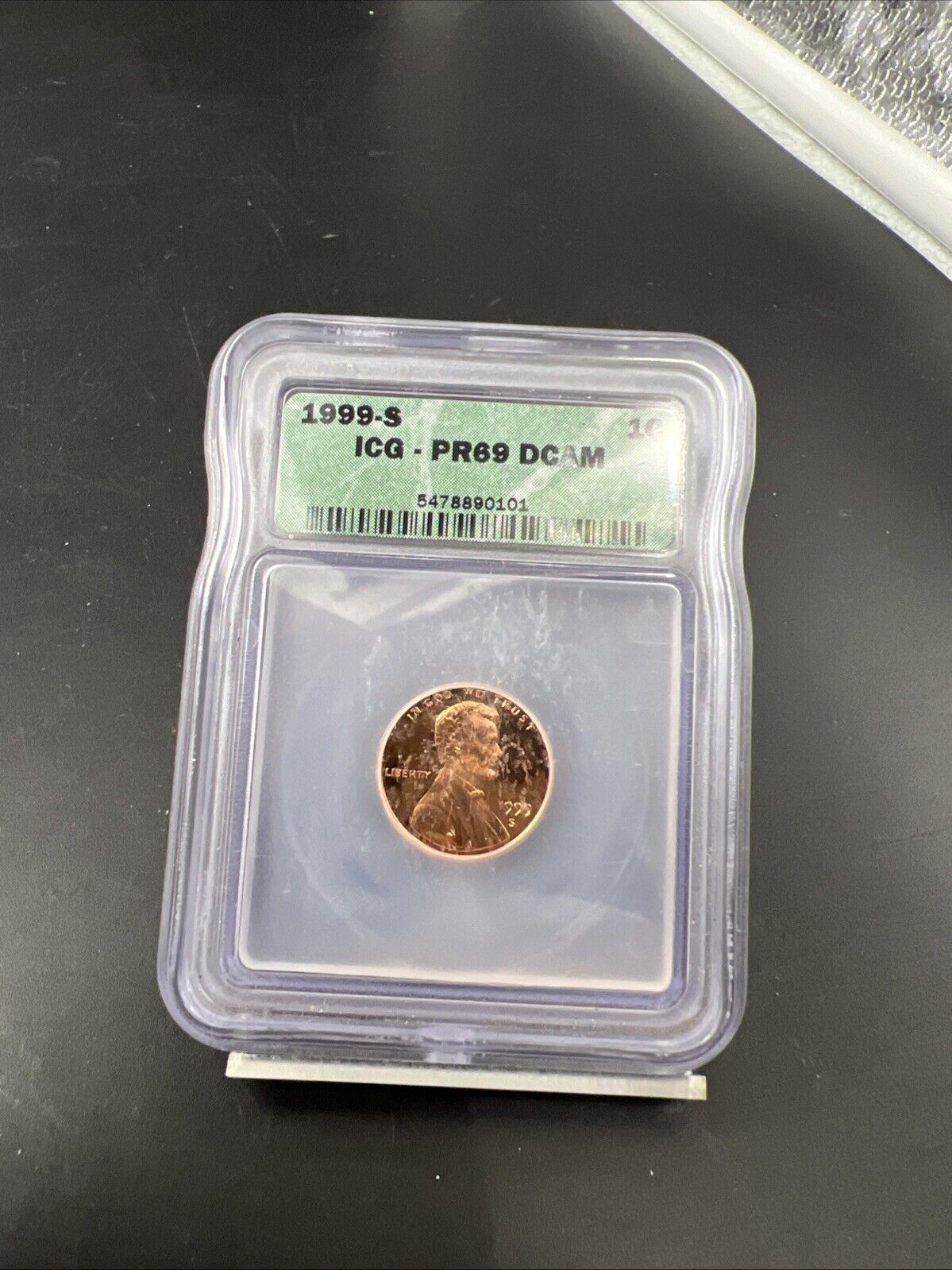 1999 S 1c Pink Toning Reverse Lincoln Memorial Cent Penny ICG PR69 DCAM