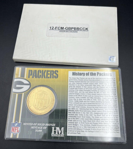 Green Bay Packers 1921 Inaugural Season Bronze Medal NFL Licensed Coin