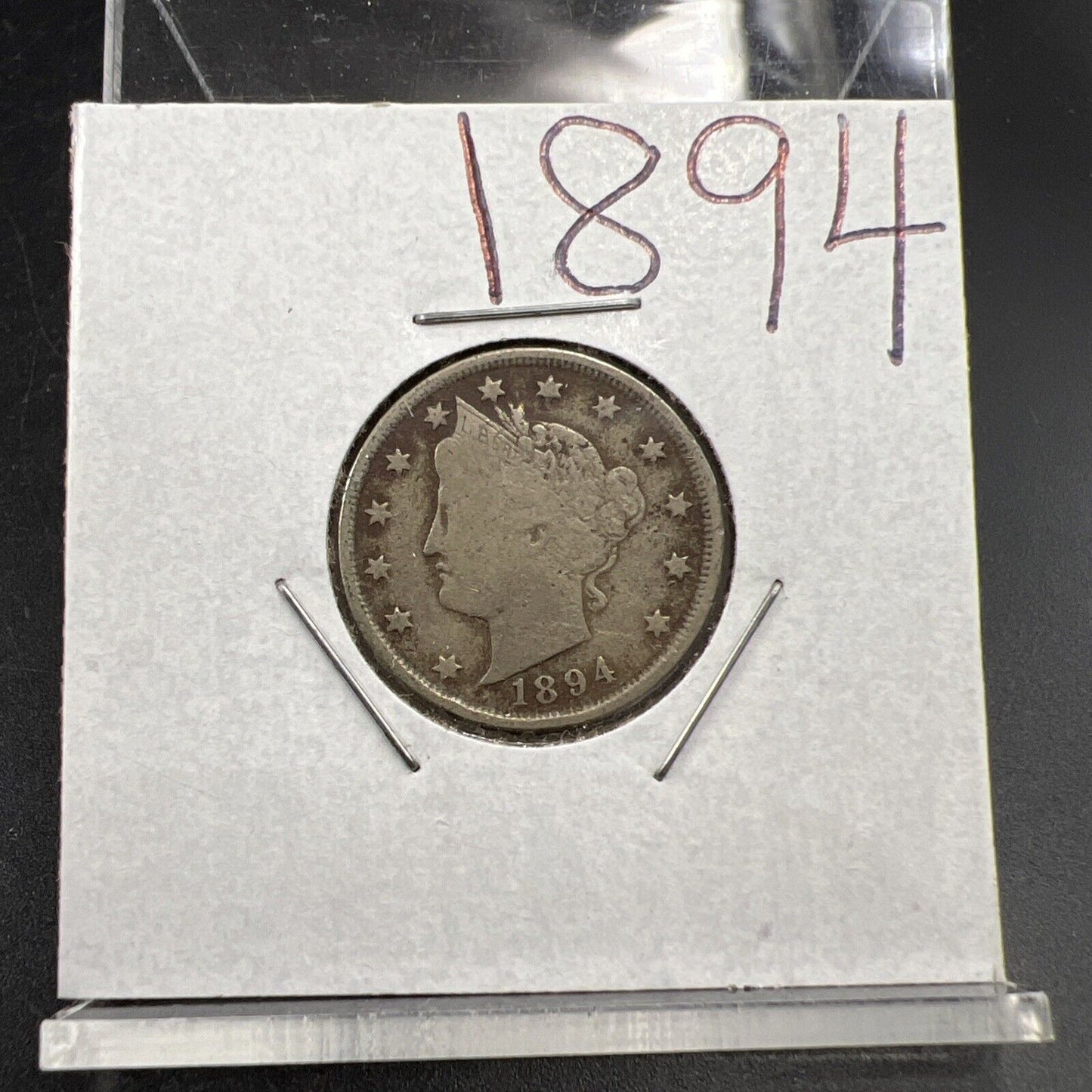 1894 5c Liberty V Nickel Coin Fine Circulated Semi Key Date