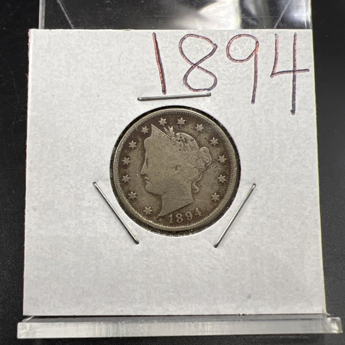 1894 5c Liberty V Nickel Coin Fine Circulated Semi Key Date