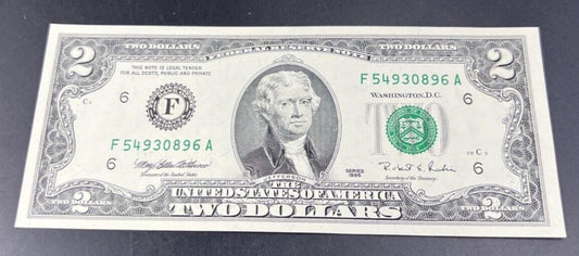 1995 $2 FRN Federal Reserve Note Atlanta District Choice Uncirculated